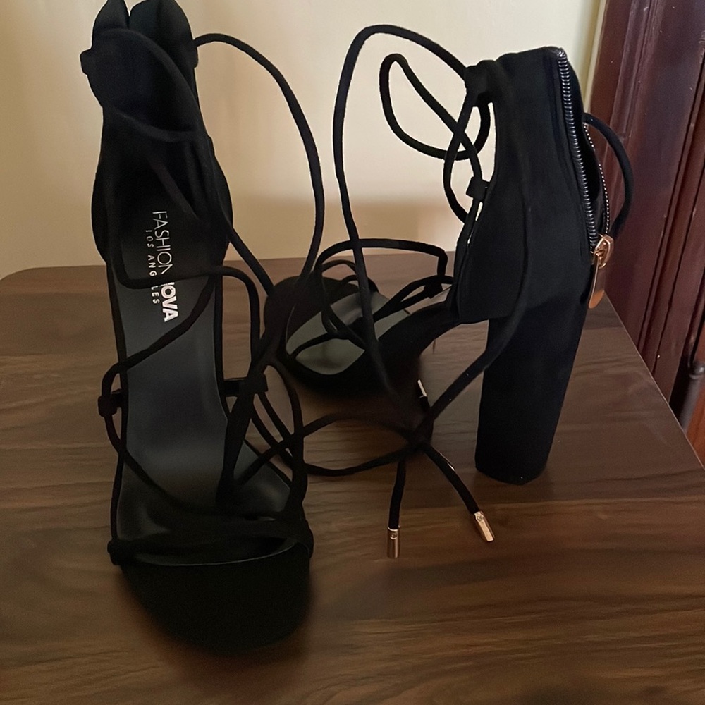Strapy block heel